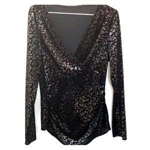 Alison Heyes black blouse